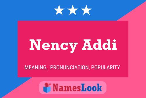 Nency Addi Name Poster