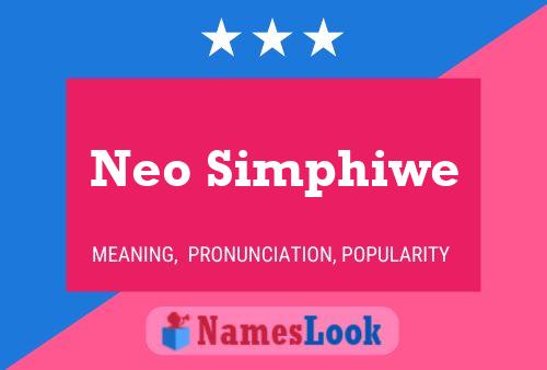 Neo Simphiwe Name Poster