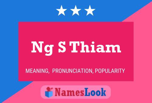 Ng S Thiam Name Poster