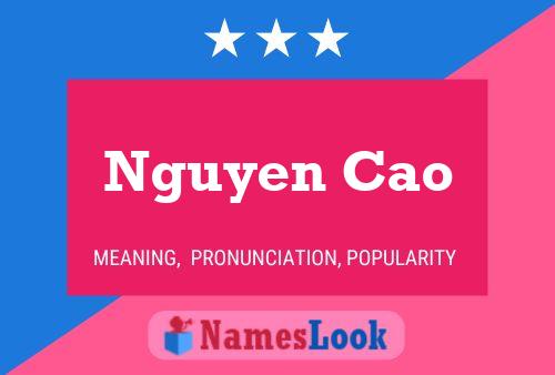 Nguyen Cao Name Poster