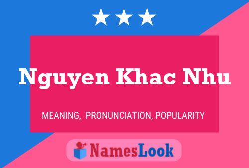 Nguyen Khac Nhu Name Poster