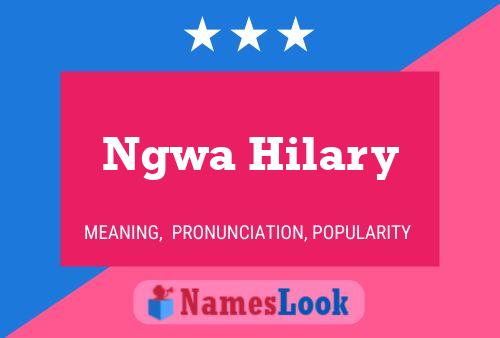 Ngwa Hilary Name Poster