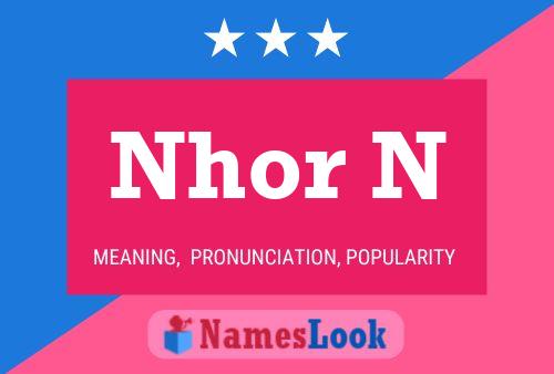 Nhor N Name Poster