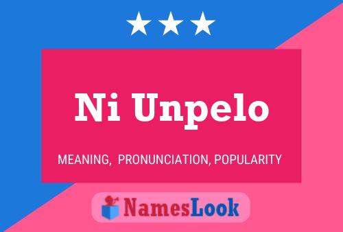 Ni Unpelo Name Poster