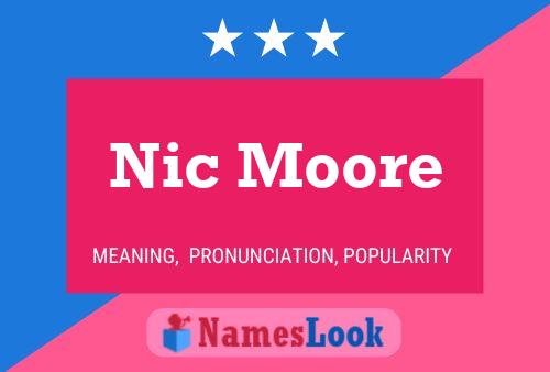 Nic Moore Name Poster