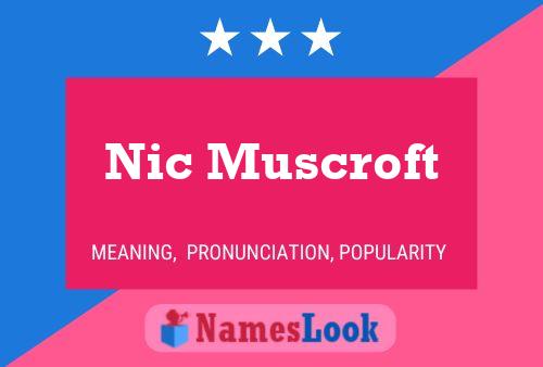 Nic Muscroft Name Poster