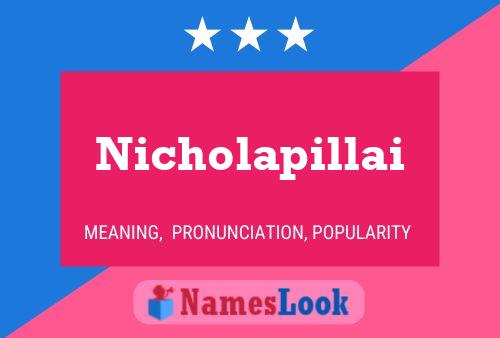 Nicholapillai Name Poster