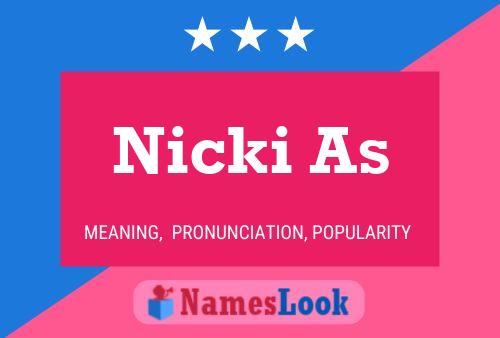 Nicki As Name Poster