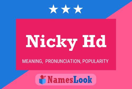 Nicky Hd Name Poster