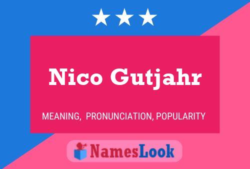 Nico Gutjahr Name Poster