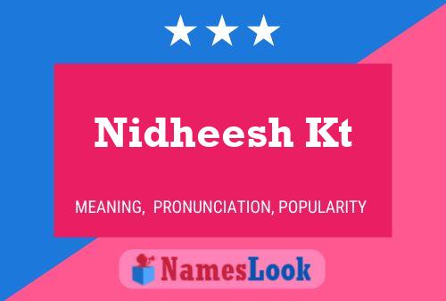 Nidheesh Kt Name Poster