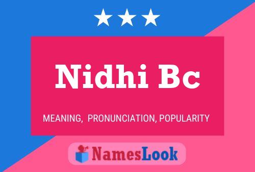 Nidhi Bc Name Poster