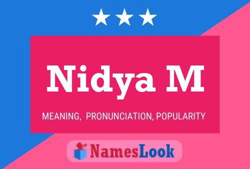 Nidya M Name Poster