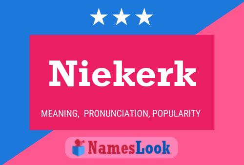 Niekerk Name Poster