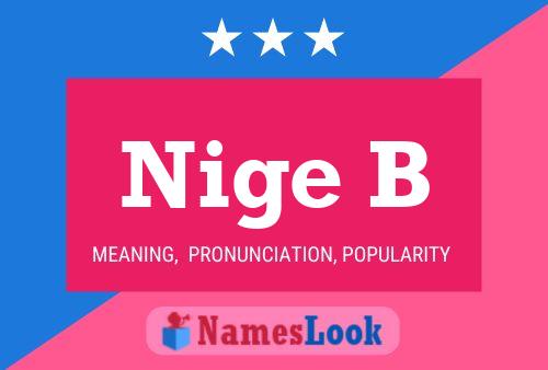 Nige B Name Poster