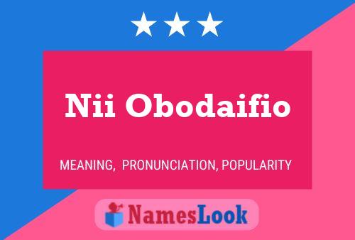 Nii Obodaifio Name Poster