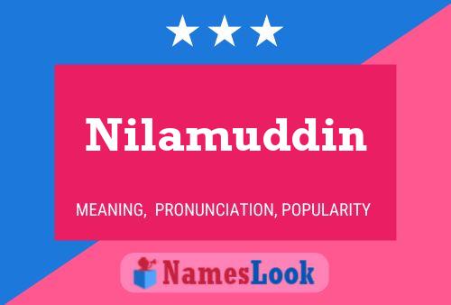 Nilamuddin Name Poster