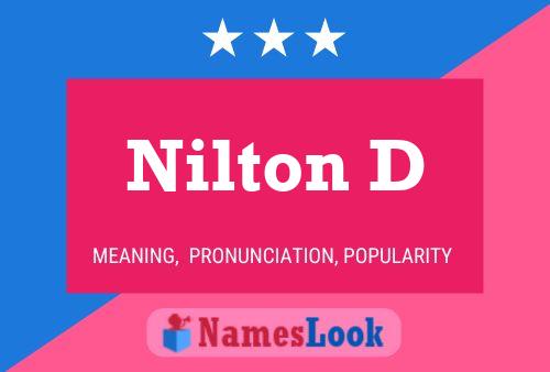 Nilton D Name Poster