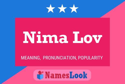 Nima Lov Name Poster