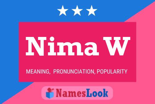 Nima W Name Poster