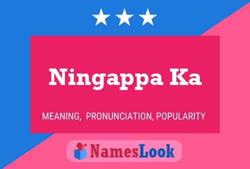 Ningappa Ka Name Poster