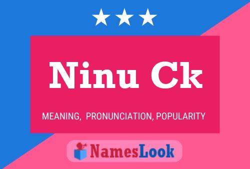 Ninu Ck Name Poster