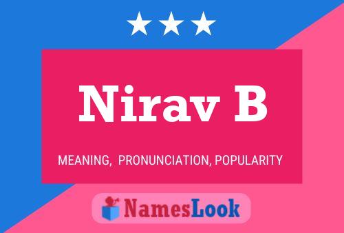 Nirav B Name Poster