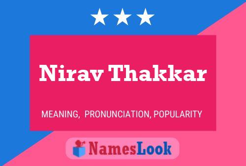 Nirav Thakkar Name Poster