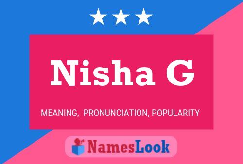 Nisha G Name Poster