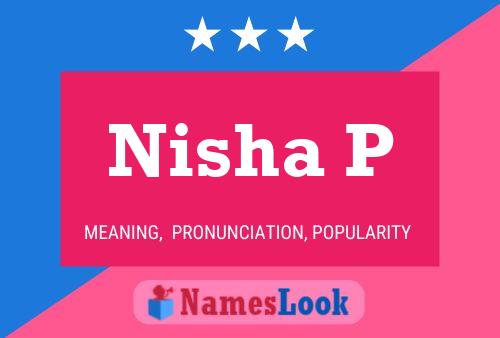 Nisha P Name Poster