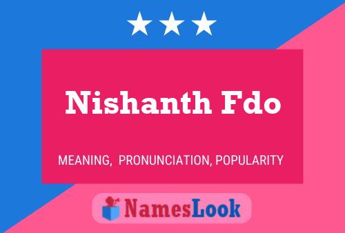 Nishanth Fdo Name Poster