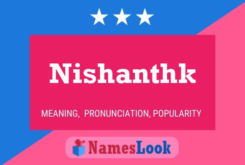 Nishanthk Name Poster