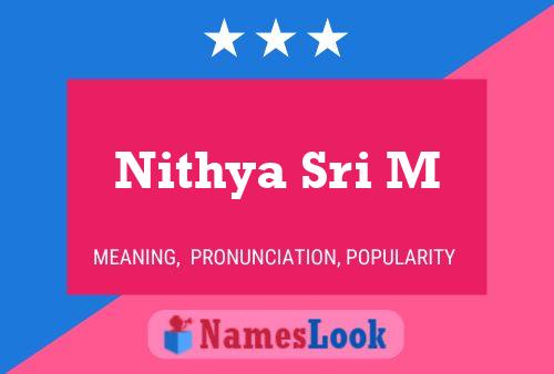 Nithya Sri M Name Poster