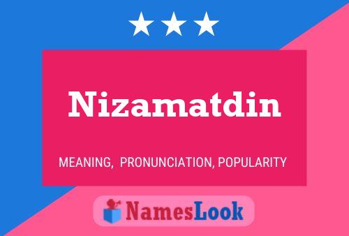 Nizamatdin Name Poster