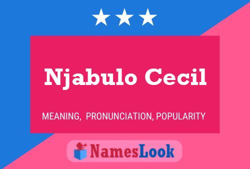 Njabulo Cecil Name Poster