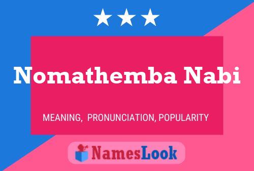 Nomathemba Nabi Name Poster