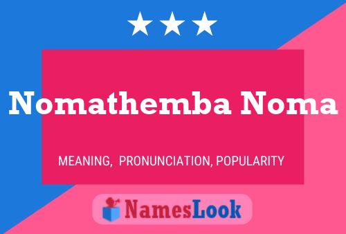 Nomathemba Noma Name Poster