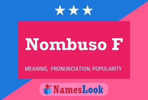 Nombuso F Name Poster