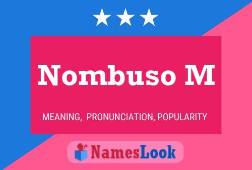 Nombuso M Name Poster