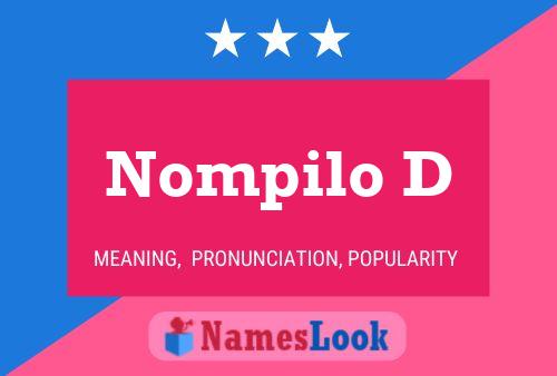 Nompilo D Name Poster