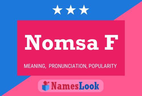 Nomsa F Name Poster