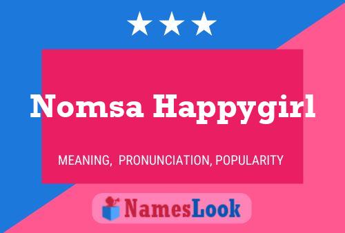 Nomsa Happygirl Name Poster