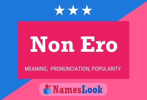 Non Ero Name Poster