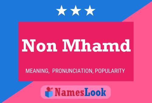 Non Mhamd Name Poster