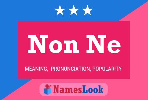 Non Ne Name Poster