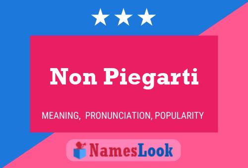 Non Piegarti Name Poster