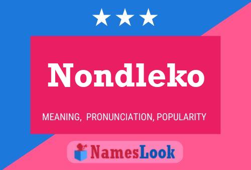 Nondleko Name Poster