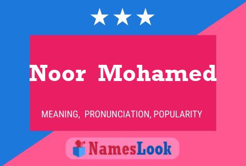 Noor  Mohamed Name Poster