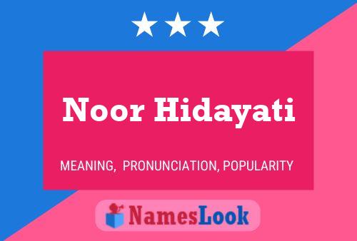 Noor Hidayati Name Poster