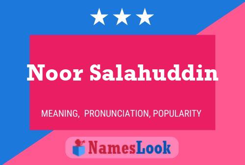 Noor Salahuddin Name Poster